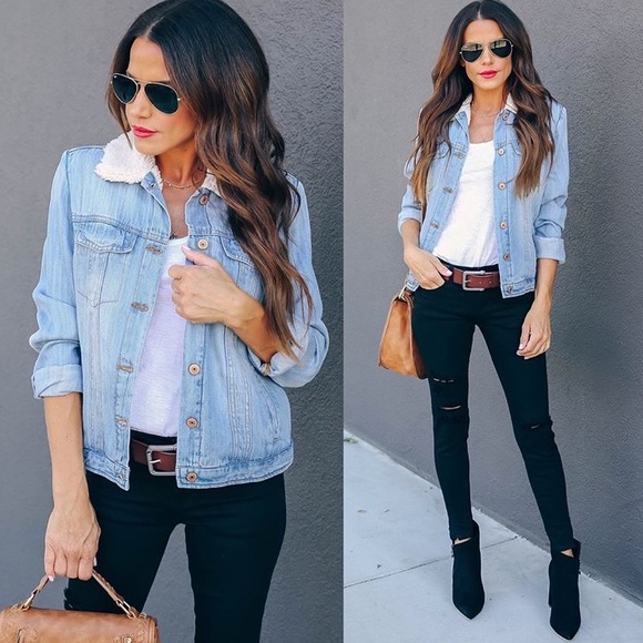 Vici Jackets & Blazers - Vici Sherpa Denim Jacket
